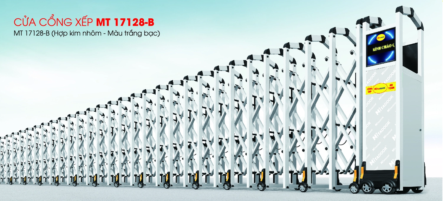 Cửa cổng xếp hợp kim nh&ocirc;m MT 17128-B