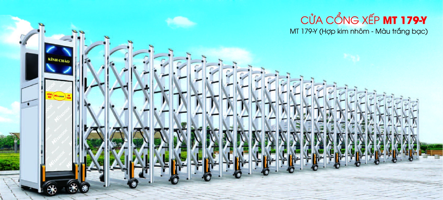Cửa cổng xếp hợp kim nh&ocirc;m MT 179-Y