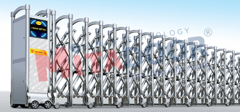 Cửa cổng xếp Inox MT-118 của Mitadoor