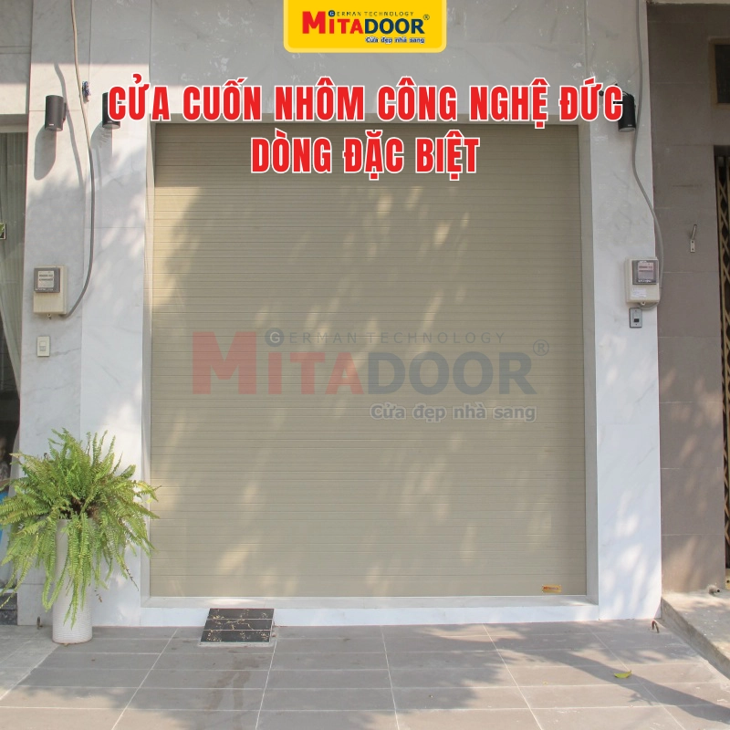 Cửa cuốn nh&ocirc;m d&ograve;ng đặc biệt Mitadoor lắp đăt cho biệt thự