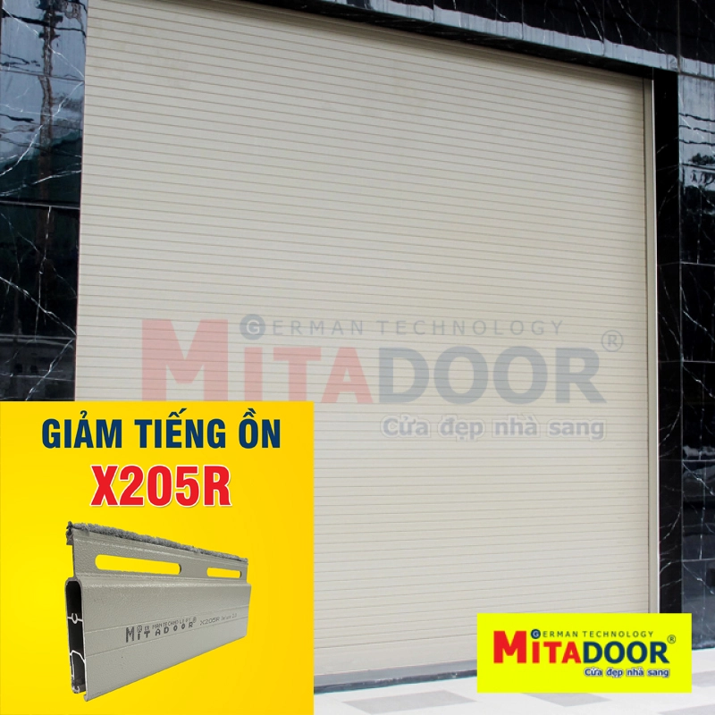 Cửa cuốn nh&ocirc;m khe tho&aacute;ng giảm tiếng ồn X205R