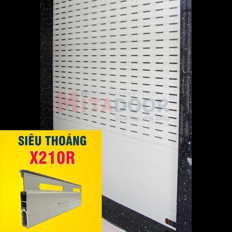 Cửa cuốn nhôm siêu thoáng X210R bền bỉ