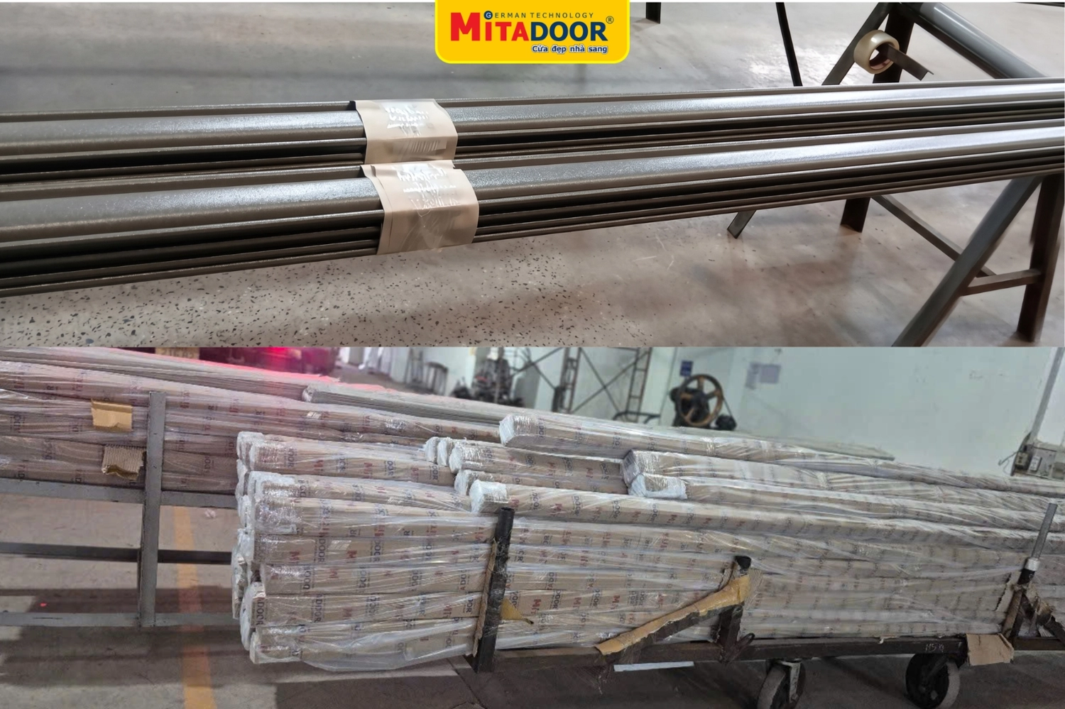 Cửa cuốn th&eacute;p sơn tĩnh điện Mitadoor được đ&oacute;ng g&oacute;i v&agrave; xuất giao
