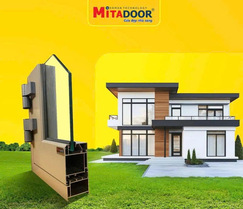 Cửa nhôm kính sử dụng vật liệu cao cấp, đảm bảo độ bền chắc giúp nâng cao tuổi thọ của cửa