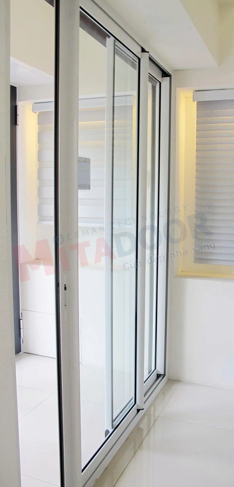 Cửa lùa ST96 với 2 ray cách âm, cách nhiệt và chống thấm hiệu quả