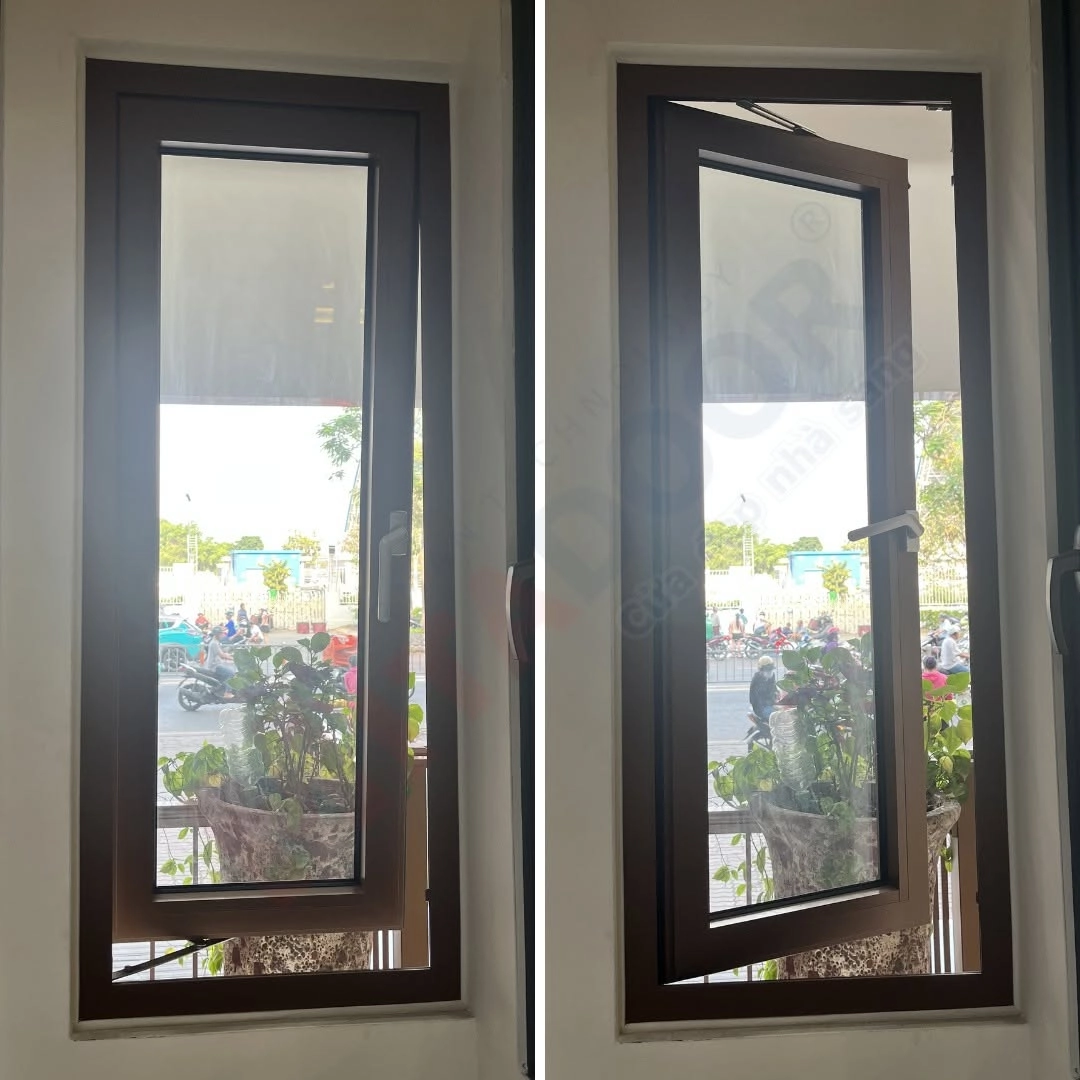 Cửa sổ mở hất kết hợp mở quay Mitadoor có thiết kế tinh tế, vận hành linh hoạt