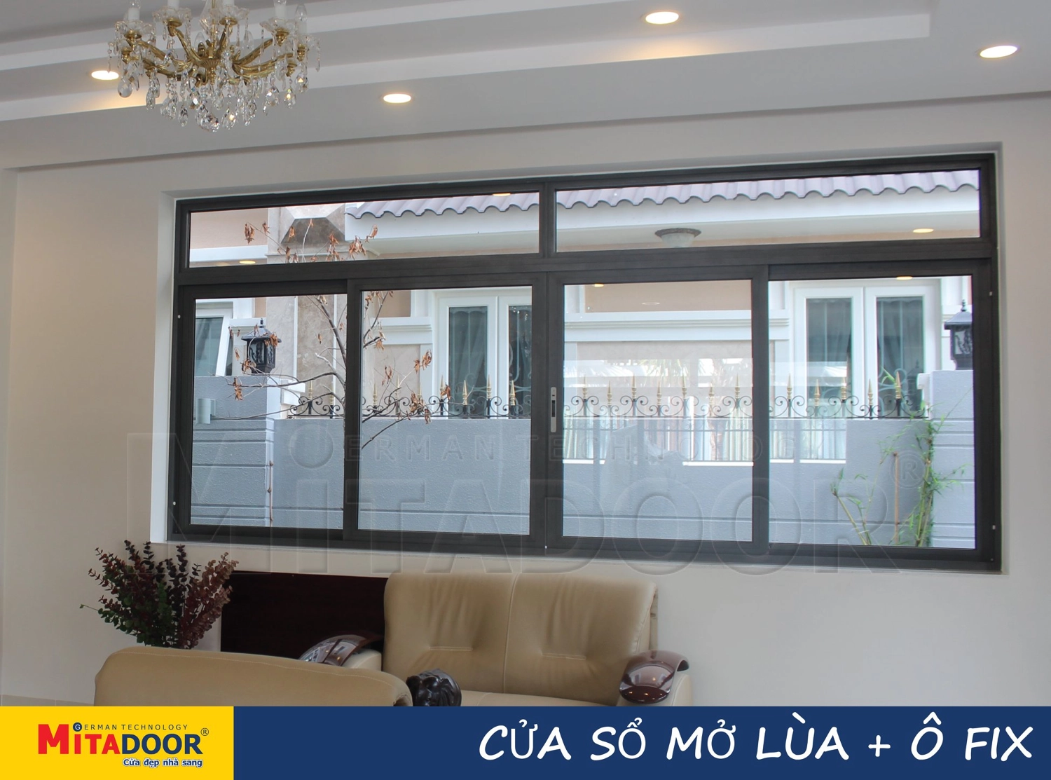 Cửa sổ mở lùa vận hành linh hoạt, êm ái 