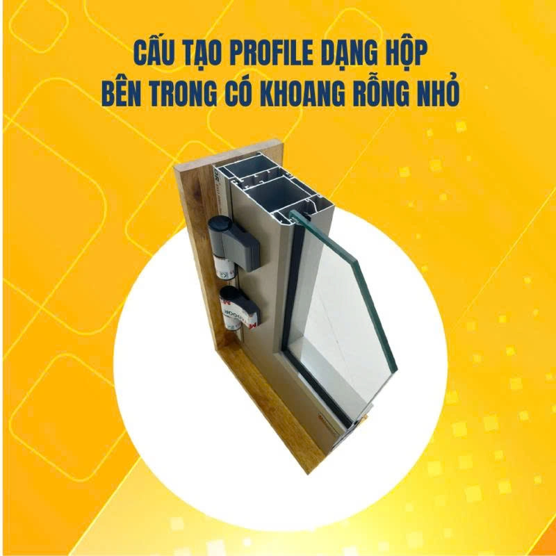 Khung nhôm định hình nhiều khoang rỗng giúp giảm dao động âm thanh hiệu quả