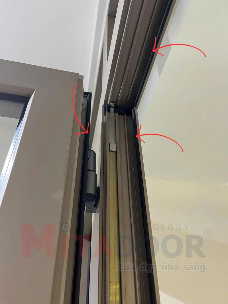 Hệ gioăng cao su EPDM đảm bảo độ kín khít, chống thấm nước và cách âm hiệu quả