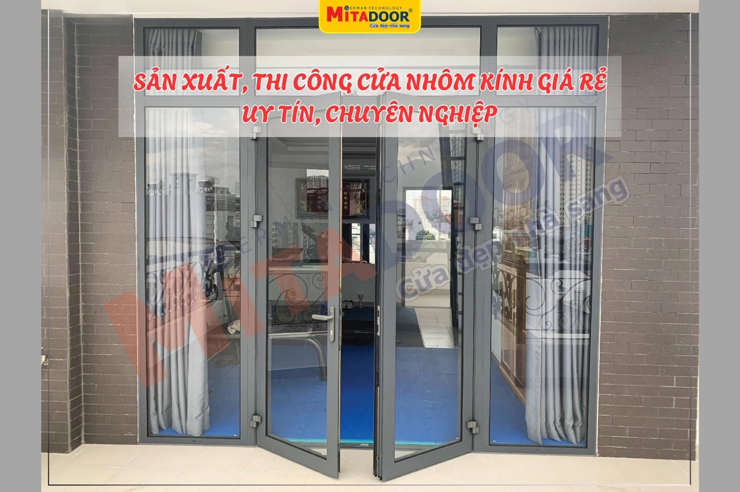 Cửa nhôm kính Mitadoor được sản xuất trực tiếp tại nhà máy, không qua trung gian, đảm bảo chất lượng cùng mức giá cạnh tranh trên thị trường
