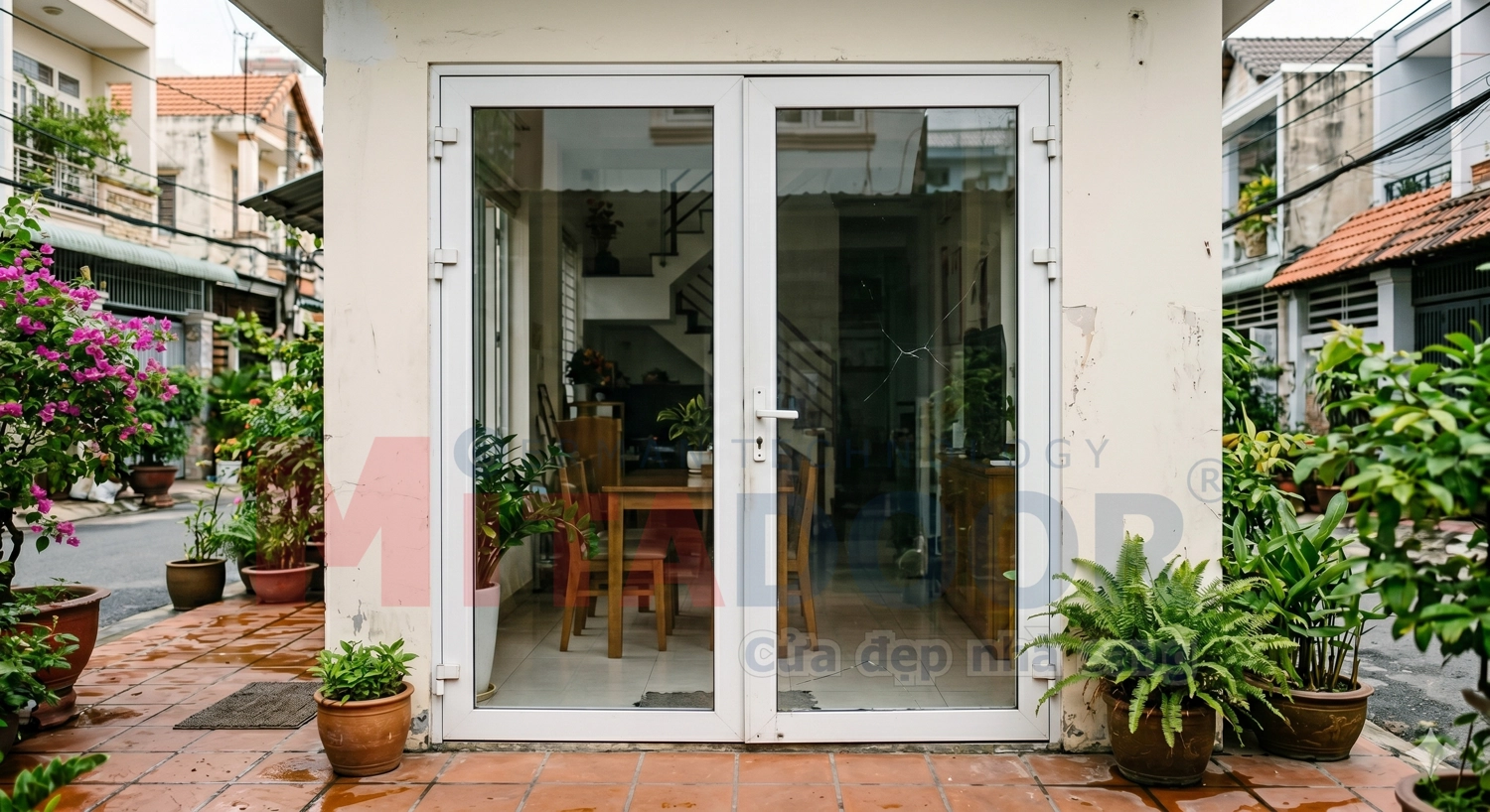 Cửa nhôm kính không rõ nguồn gốc xuất xứ, không đảm bảo chất lượng, kém an toàn, kính dễ vỡ, lớp sơn tĩnh điện mau bong tróc,...