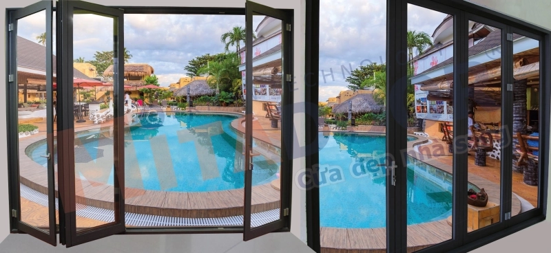 Cửa đi xếp trượt Mitadoor chính hãng dành cho mặt tiền - Giải pháp mở rộng không gian hiệu quả