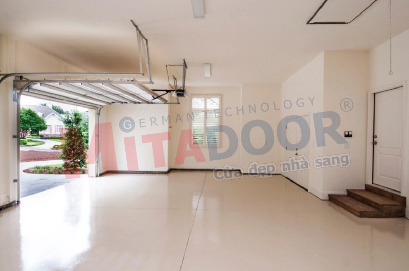 Cửa trượt trần Mitadoor Garage công nghệ Đức - Giải pháp hàng đầu cho trần thấp