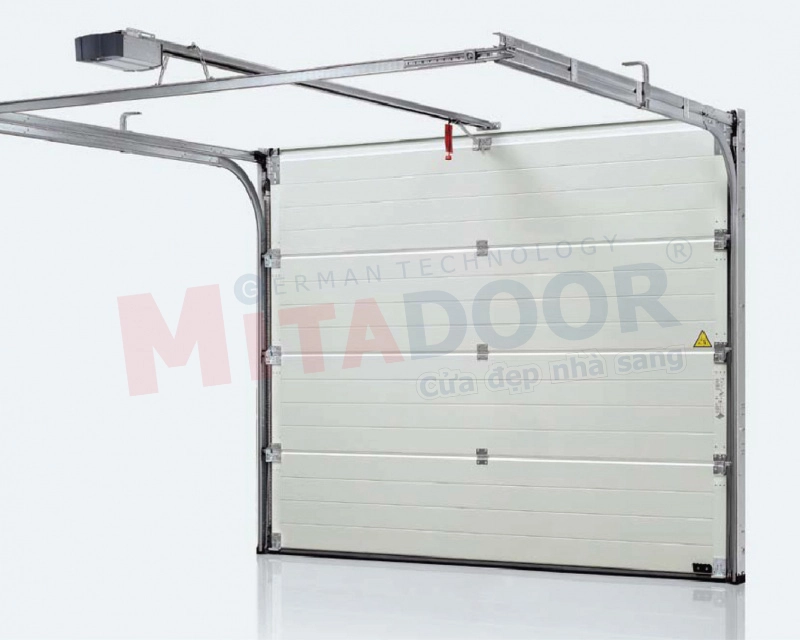 Cấu tạo cửa trượt trần Mitadoor Garage CN Đức không có ô sáng