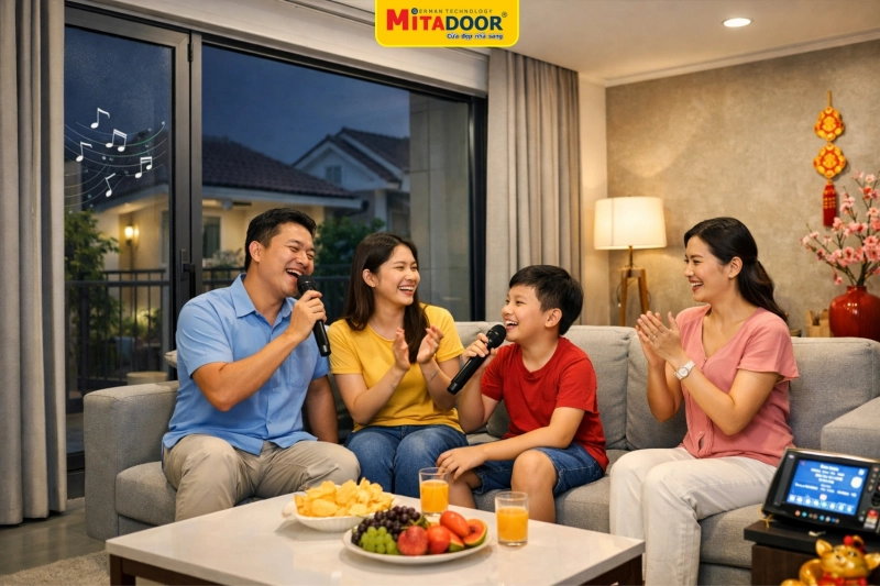 Với cửa nh&ocirc;m k&iacute;nh Mitadoor, kh&aacute;ch h&agrave;ng c&oacute; thể y&ecirc;n t&acirc;m bởi khả năng c&aacute;ch &acirc;m vượt trội