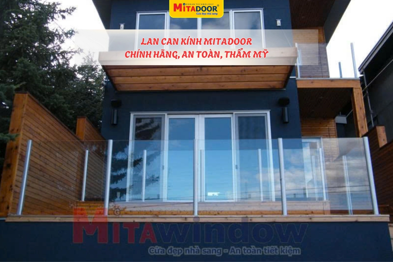 Lan can kính Mitadoor chính hãng, an toàn và thẩm mỹ
