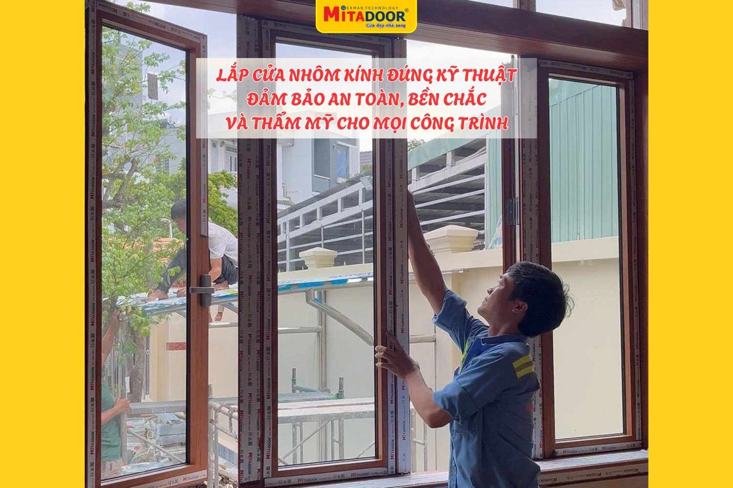 Lắp cửa nhôm kính đúng kỹ thuật ảnh hưởng trực tiếp đến khả năng vận hành của cửa