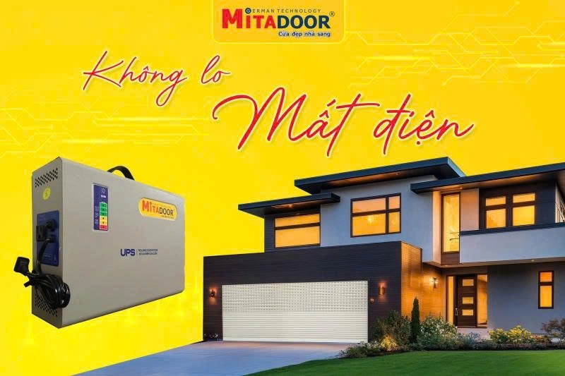 Trang bị bình lưu điện đúng cách giúp bạn không còn lo sợ trong trường hợp sử dụng cửa cuốn khi mất điện