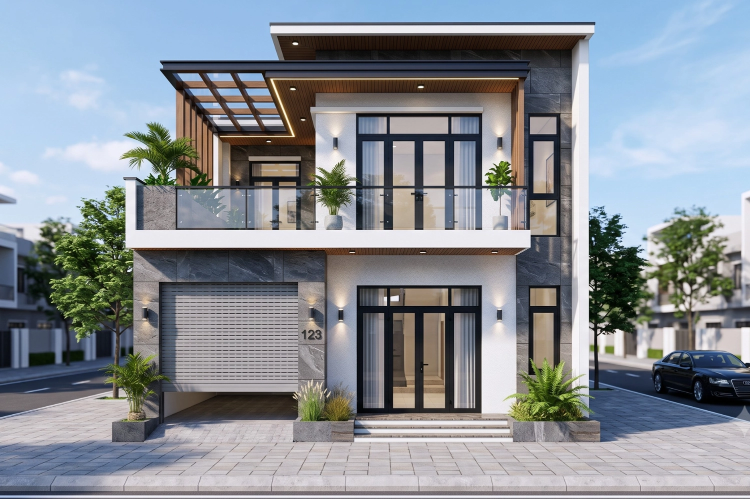 Mẫu cửa cuốn nh&ocirc;m khe tho&aacute;ng sang trọng cho nh&agrave; phố, biệt thự