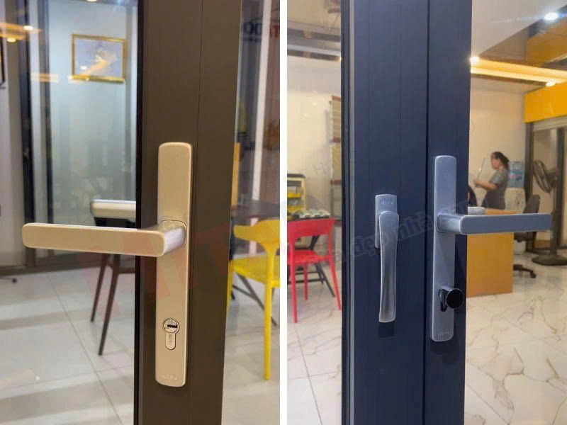 Hệ thống tay nắm và khóa chất lượng giúp tăng cường an toàn cho ngôi nhà