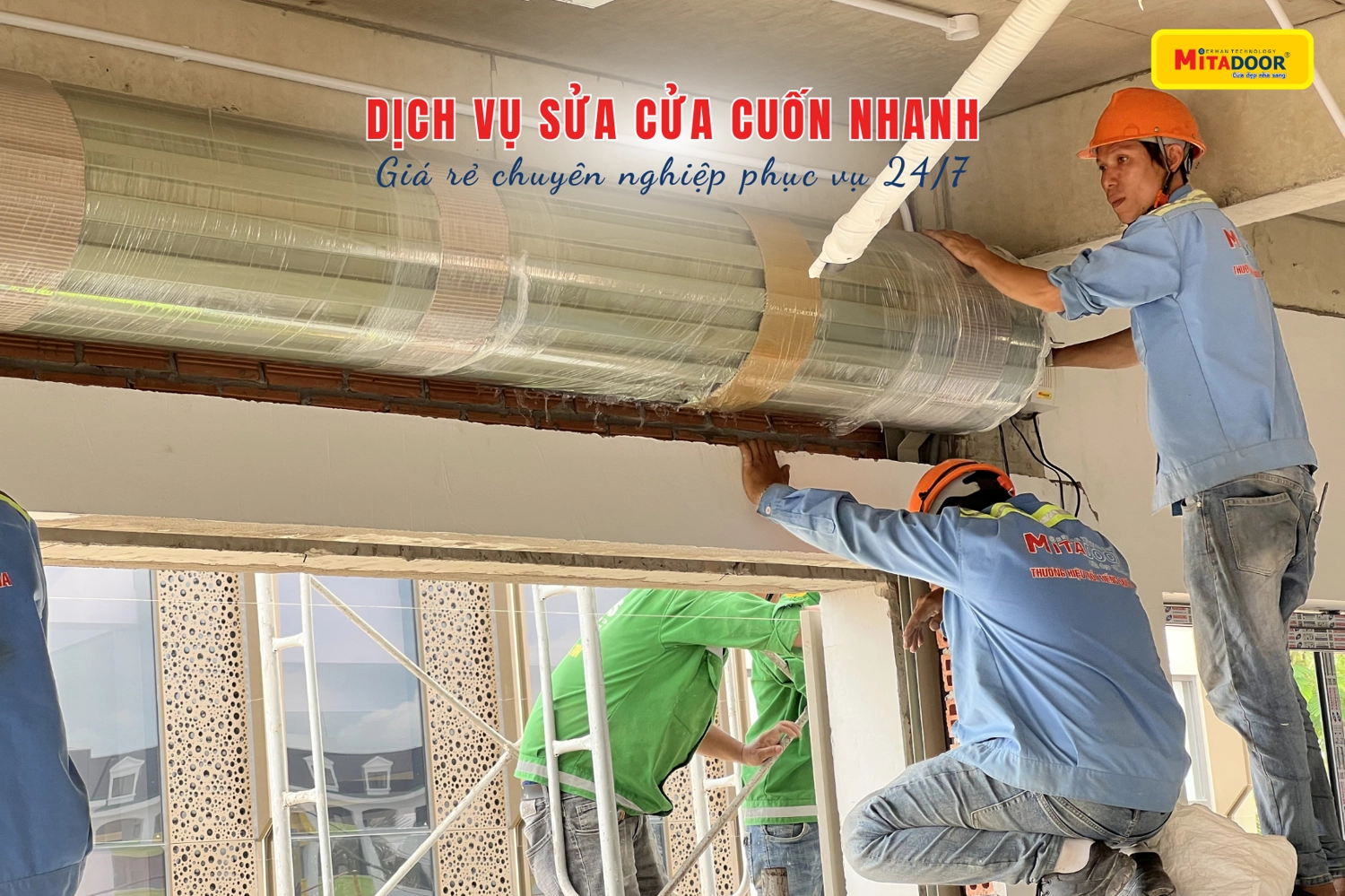 Dịch vụ sửa cửa cuốn nhanh gi&aacute; rẻ chuy&ecirc;n nghiệp phục vụ 24/7