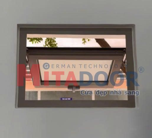 Cửa sổ mở hất hệ nhôm Mitadoor cao cấp với thiết kế thông minh, đảm bảo an toàn nhờ thanh hạn vị (càng chống gió) giữ cho cửa có góc mở cố định khoảng 30 độ, tránh được tình trạng cửa bị gió đập mạnh hoặc tự đóng sập Cửa sổ mở hất hệ nhôm Mitadoor cao cấp với thiết kế thông minh, đảm bảo an toàn nhờ thanh hạn vị (càng chống gió) giữ cho cửa có góc mở cố định khoảng 30 độ, tránh được tình trạng cửa bị gió đập mạnh hoặc tự đóng sập