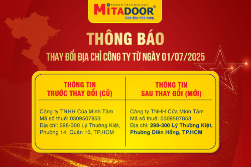 THÔNG BÁO THAY ĐỔI ĐỊA CHỈ VĂN PHÒNG CÔNG TY THEO QUY ĐỊNH SÁP NHẬP TỪ NGÀY 01/07/2025