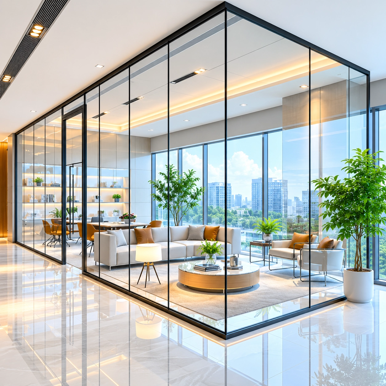 Cửa nhôm kính văn phòng của Mitadoor góp phần kiến tạo không gian làm việc chuyên nghiệp, nâng tầm diện mạo của doanh nghiệp