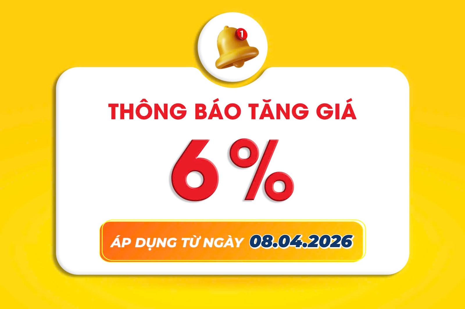 Thông báo - Hoạt động THÔNG BÁO VỀ VIỆC TĂNG GIÁ ĐỐI VỚI CÁC DÒNG SẢN PHẨM NHÔM – LẦN 03 NĂM 2026