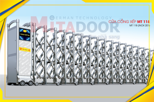 Sản phẩm & Sản Xuất CỬA CỔNG XẾP INOX MITADOOR