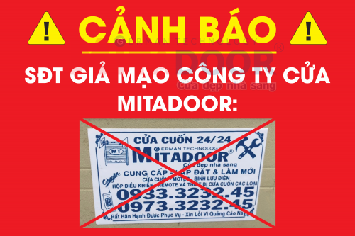 Cảnh báo CẢNH BÁO SỐ ĐIỆN THOẠI GIẢ MẠO CÔNG TY CỬA MTADOOR
