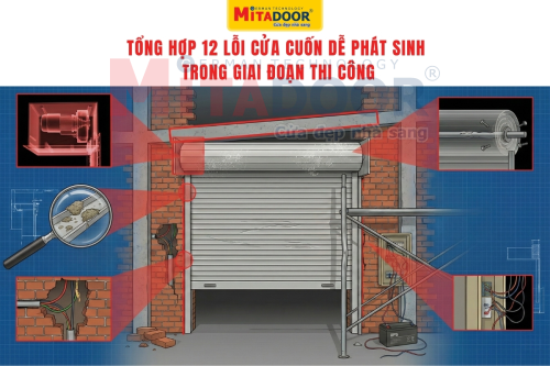 Cửa cuốn 12 LỖI CỬA CUỐN KHI ĐANG THI CÔNG MÀ CHỦ NHÀ VÀ THẦU XÂY DỰNG CẦN BIẾT