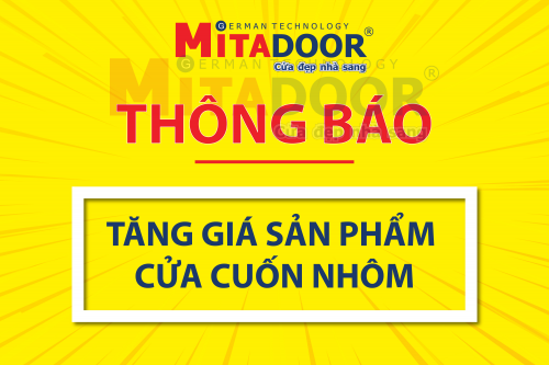 Tin tức sự kiện THÔNG BÁO TĂNG GIÁ SẢN PHẨM CỬA CUỐN NHÔM 2020