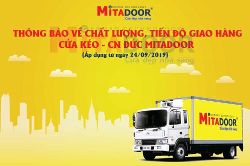 Thông báo - Hoạt động THÔNG BÁO VỀ CHẤT LƯỢNG, TIẾN ĐỘ GIAO HÀNG CỬA KÉO - CN ĐỨC MITADOOR