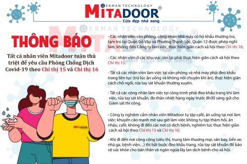 Thông báo - Hoạt động THÔNG BÁO TUÂN THỦ TRIỆT ĐỂ CHỈ THỊ 15 VÀ 16 PHÒNG DỊCH BỆNH COVID - 19