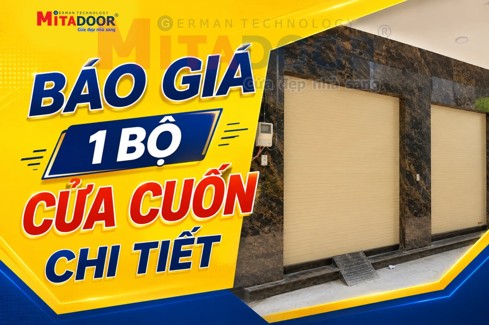 Cửa cuốn BÁO GIÁ 1 BỘ CỬA CUỐN CHI TIẾT MITADOOR