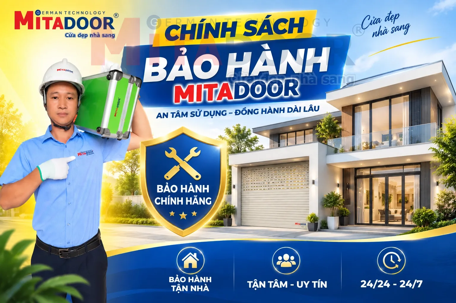Cửa cuốn CHÍNH SÁCH BẢO HÀNH CỬA CUỐN MITADOOR