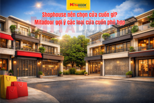 Cửa cuốn SHOPHOUSE NÊN CHỌN CỬA CUỐN GÌ? MITADOOR GỢI Ý CÁC LOẠI CỬA CUỐN PHÙ HỢP