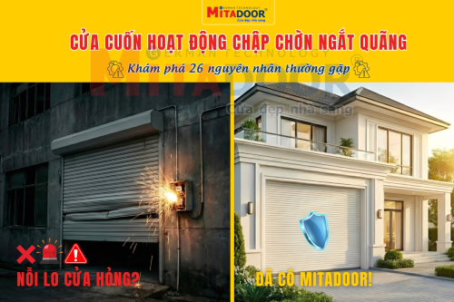 Cửa cuốn PHÂN TÍCH 26 NGUYÊN NHÂN KỸ THUẬT KHIẾN CỬA CUỐN HOẠT ĐỘNG CHẬP CHỜN
