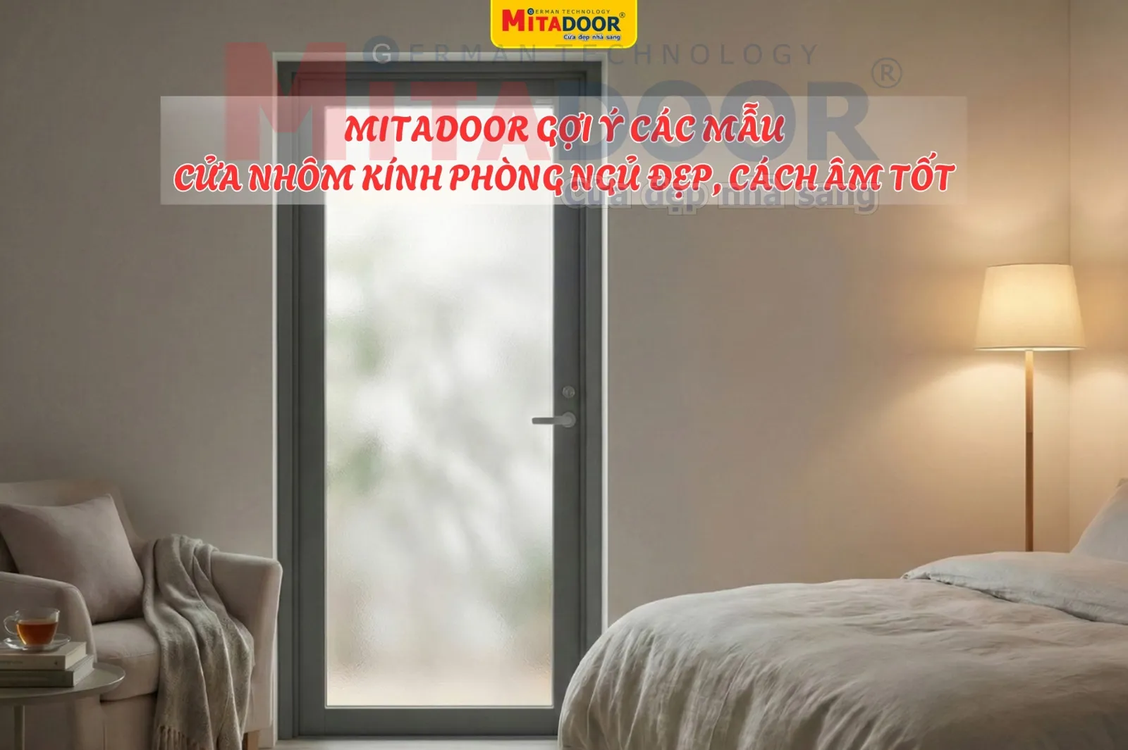 Cửa nhôm kính MITADOOR GỢI Ý CÁC MẪU CỬA NHÔM KÍNH PHÒNG NGỦ ĐẸP, CÁCH ÂM TỐT