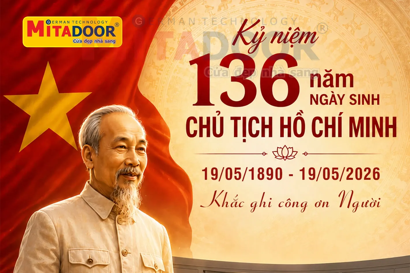 Thông báo - Hoạt động KỶ NIỆM 136 NĂM NGÀY SINH CỦA BÁC HỒ (19/5/1890 - 19/5/2026)