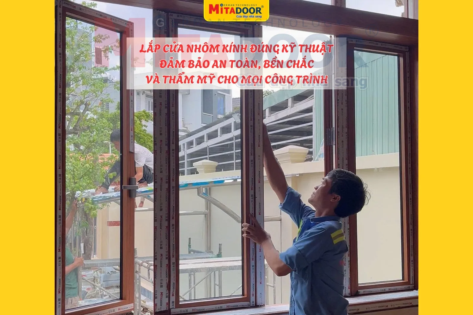 Cửa nhôm kính LẮP CỬA NHÔM KÍNH ĐÚNG KỸ THUẬT ĐẢM BẢO AN TOÀN, THẨM MỸ