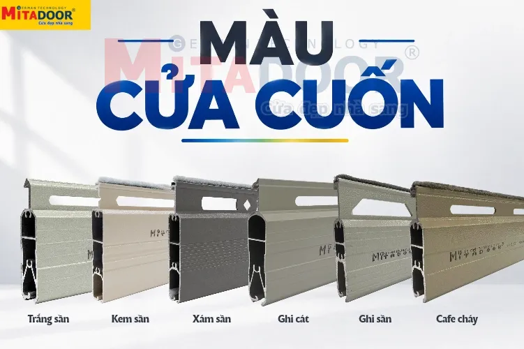Cửa cuốn BẢNG MÀU CỬA CUỐN THỊNH HÀNH 2026 - CHỌN MÀU CỬA CUỐN HỢP PHONG THỦY