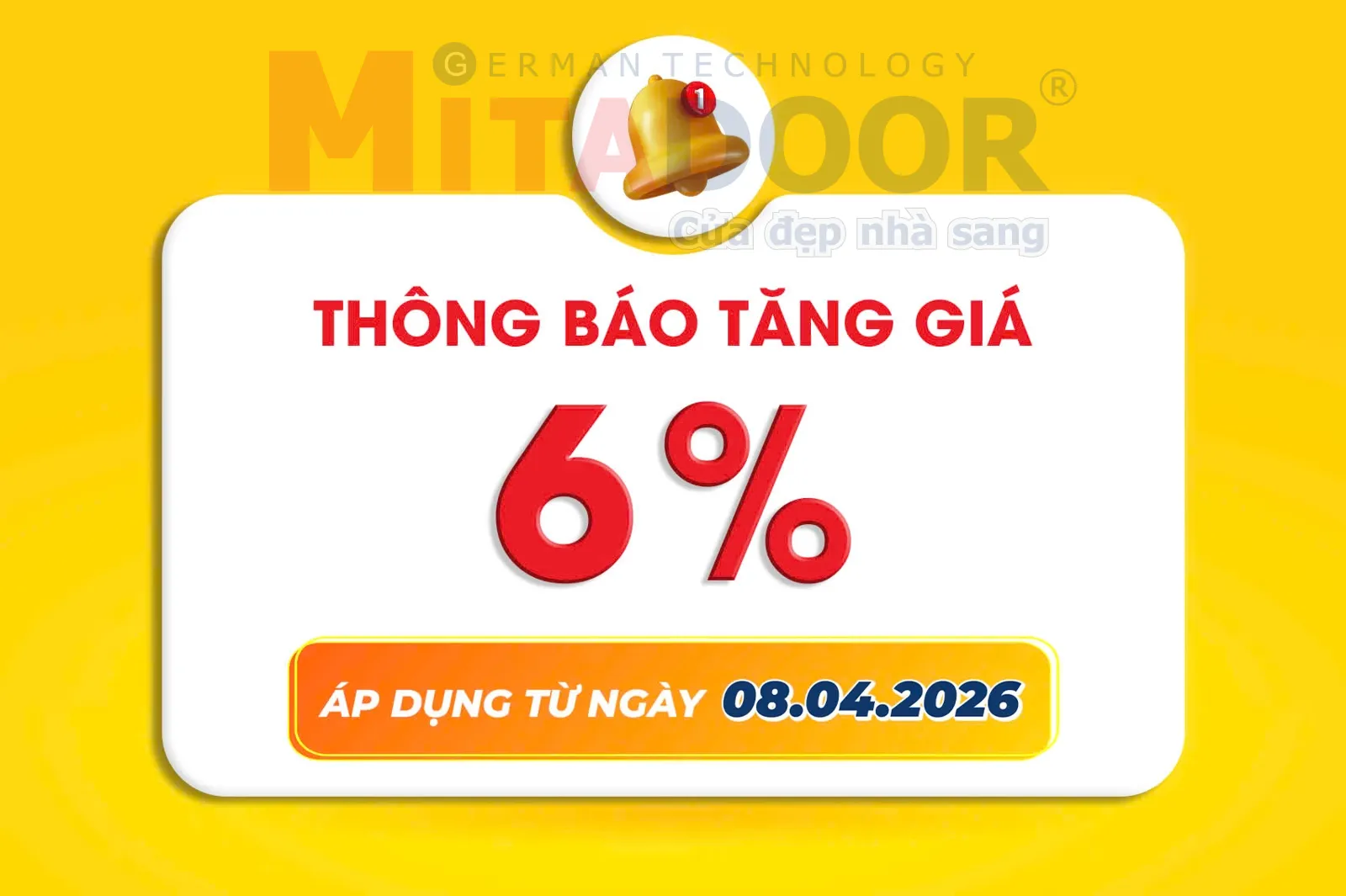 Thông báo - Hoạt động THÔNG BÁO VỀ VIỆC TĂNG GIÁ ĐỐI VỚI CÁC DÒNG SẢN PHẨM NHÔM – LẦN 03 NĂM 2026