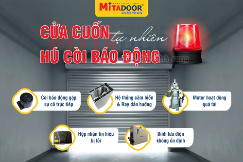 Mẹo xử lý nhanh 5 LÝ DO CỬA CUỐN PHÁT RA TIẾNG CÒI BÁO ĐỘNG GIỮA ĐÊM VÀ CÁCH XỬ LÝ NHANH