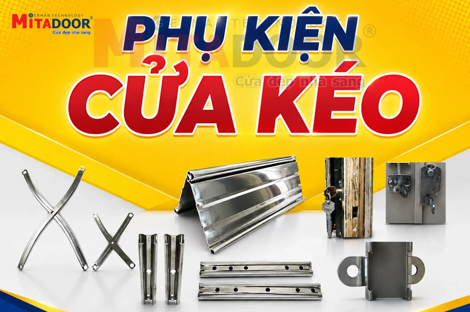 Cửa kéo PHỤ KIỆN CỬA KÉO CHÍNH HÃNG MITADOOR 2026 – BÁNH XE, TAY NẮM, KHÓA AN TOÀN