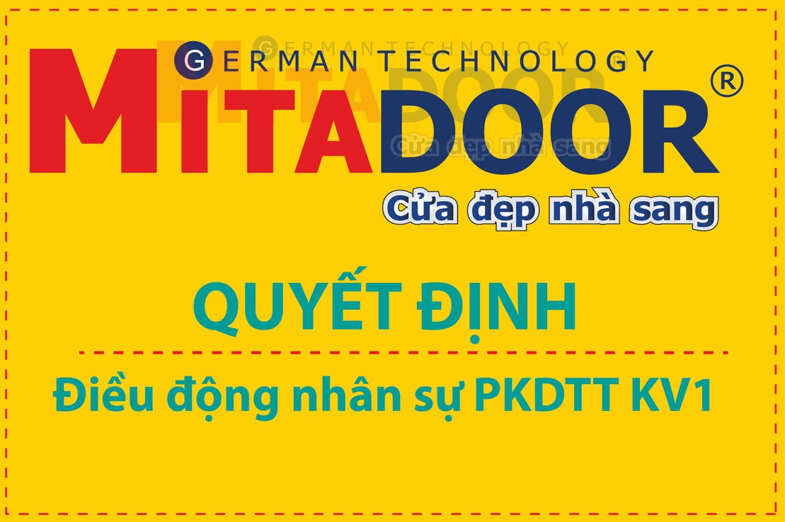 Thông báo - Hoạt động QUYẾT ĐỊNH ĐIỀU ĐỘNG NHÂN SỰ PHÒNG KINH DOANH TRỰC TIẾP KV1