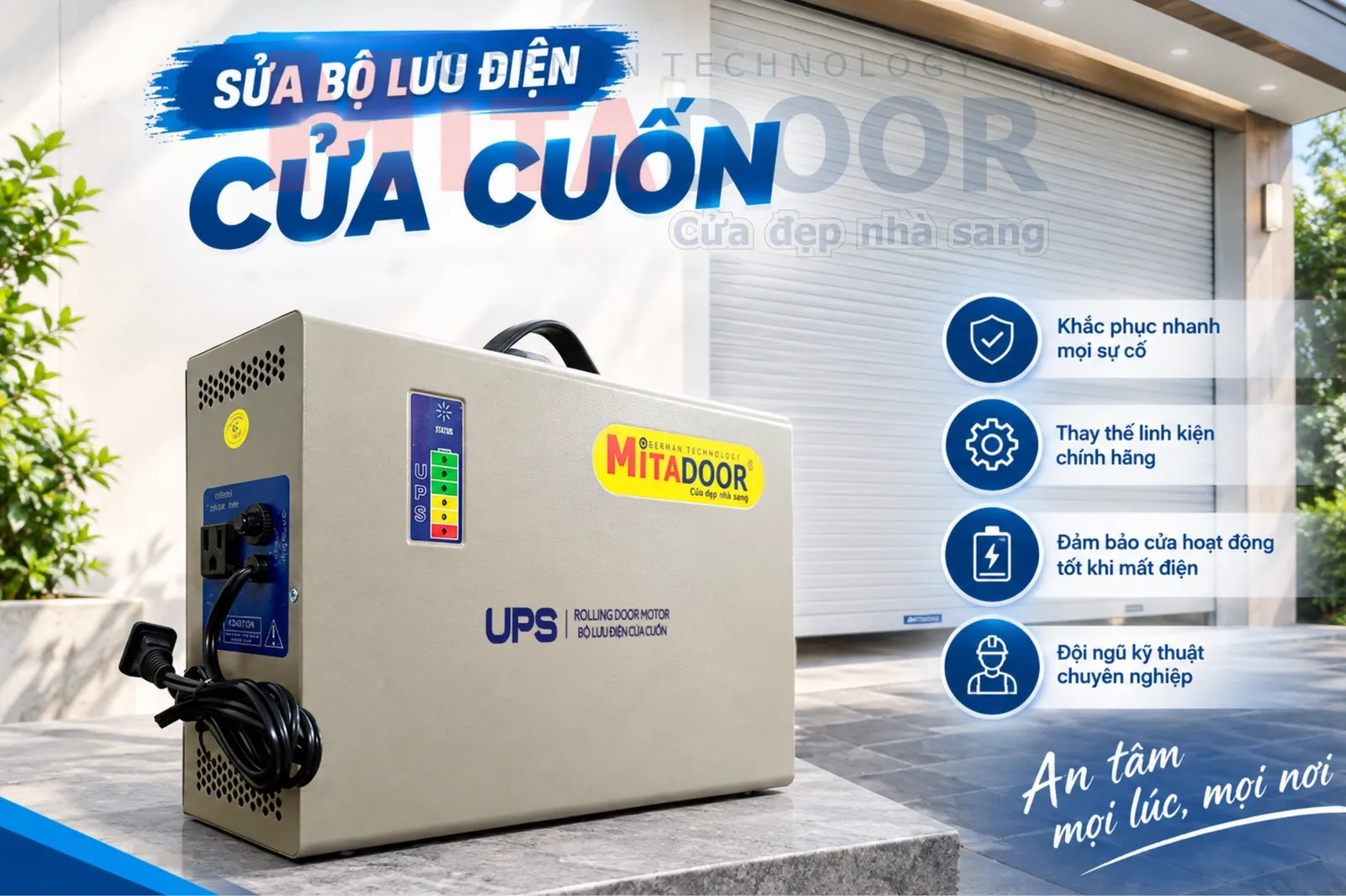 Motor - Bình lưu điện - Phụ kiện SỬA BỘ LƯU ĐIỆN CỬA CUỐN - CHẨN ĐOÁN ĐÚNG BỆNH, SỬA ĐÚNG CHỖ 24/7