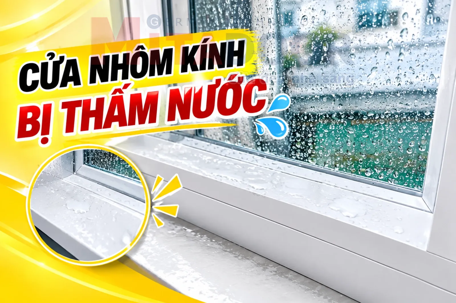 Mẹo xử lý nhanh TOP 5 CÁCH XỬ LÝ CỬA NHÔM KÍNH BỊ THẤM NƯỚC - NGUYÊN NHÂN DO ĐÂU?
