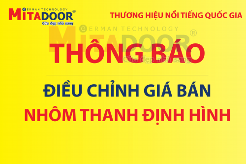 Thông báo - Hoạt động THÔNG BÁO ĐIỀU CHỈNH GIÁ BÁN NHÔM THANH ĐỊNH HÌNH TỪ NGÀY 01/08/2020